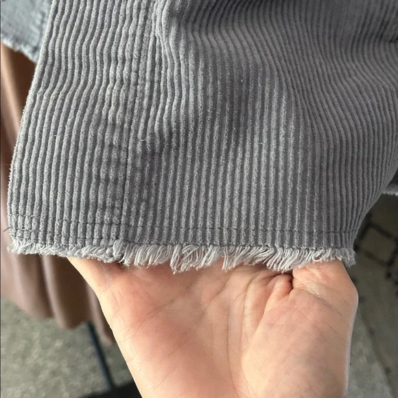 Zara Charcoal Corduroy Shirt Jacket - Picture 2 of 8